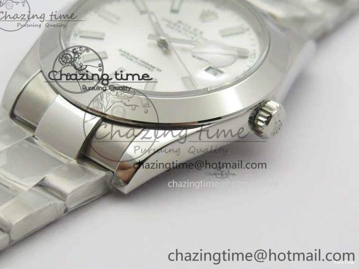 MiroTime 1218 HighQuality DateJust 41mm 126300 SS Noob 1:1 Best Edition Silver Dial Stick Markers On SS Bracelet A 3597